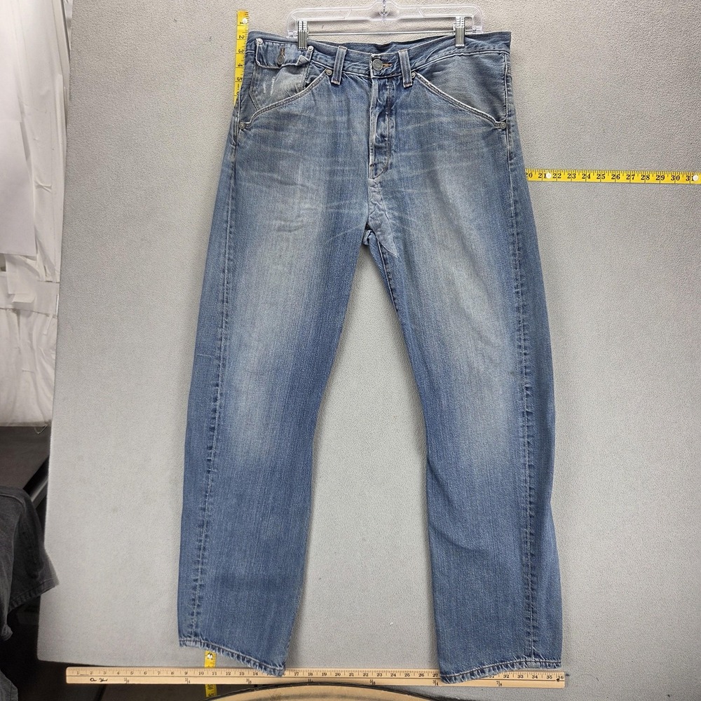 Vintage Levis Engineered Jeans Mens 36x34 Blue Twisted Flap Pockets Button Fly